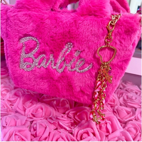 Barbie Skinnydip Faux Fur Custom Bedazzled Tote - Picture 6 of 8